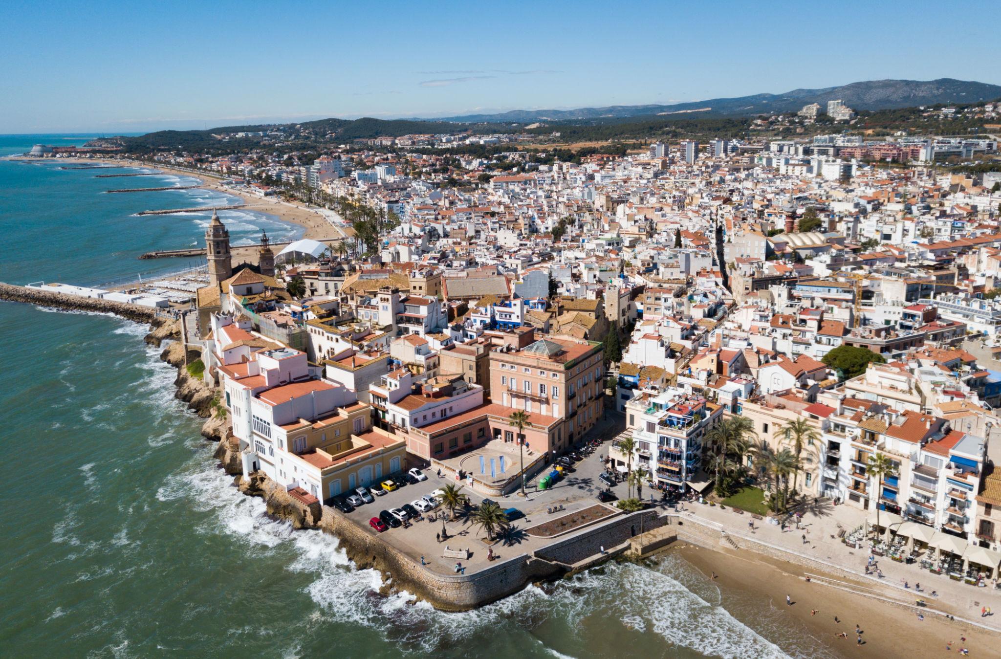 Sitges seafront and historic town — 2